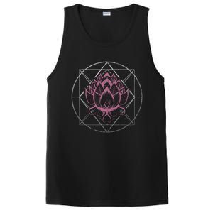 Yogi Flower Blossom Sacred Geometry Yoga Lotus Flower Great Gift PosiCharge Competitor Tank