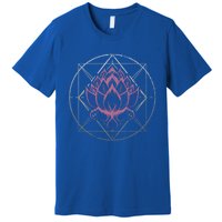 Yogi Flower Blossom Sacred Geometry Yoga Lotus Flower Great Gift Premium T-Shirt