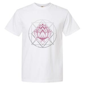 Yogi Flower Blossom Sacred Geometry Yoga Lotus Flower Great Gift Garment-Dyed Heavyweight T-Shirt