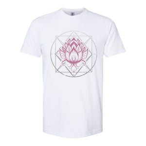 Yogi Flower Blossom Sacred Geometry Yoga Lotus Flower Great Gift Softstyle CVC T-Shirt