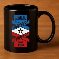 Yugoslavija Flag Balkans Sfry Yugoslavia 11oz C Handle Ceramic Mug