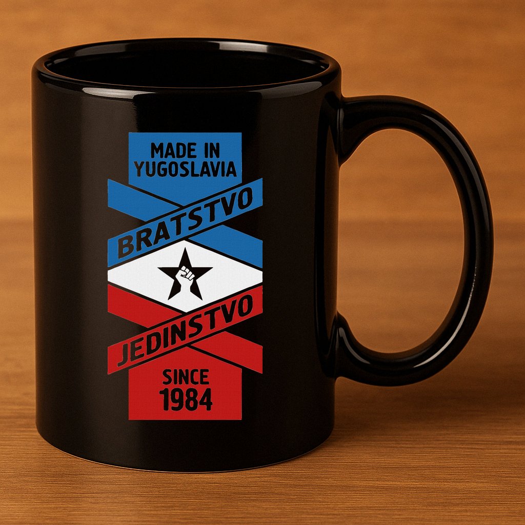 Yugoslavija Flag Balkans Sfry Yugoslavia 11oz C Handle Ceramic Mug
