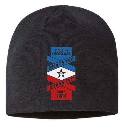 Yugoslavija Flag Balkans Sfry Yugoslavia Sustainable Beanie