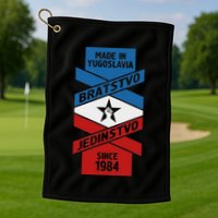 Yugoslavija Flag Balkans Sfry Yugoslavia Golf Towel