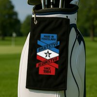 Yugoslavija Flag Balkans Sfry Yugoslavia Golf Towel