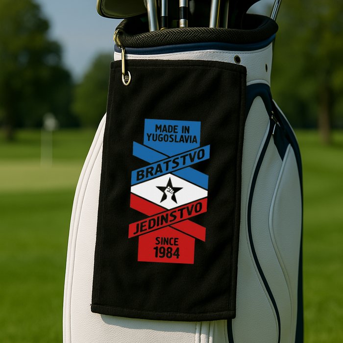 Yugoslavija Flag Balkans Sfry Yugoslavia Golf Towel