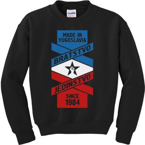 Yugoslavija Flag Balkans Sfry Yugoslavia Kids Sweatshirt