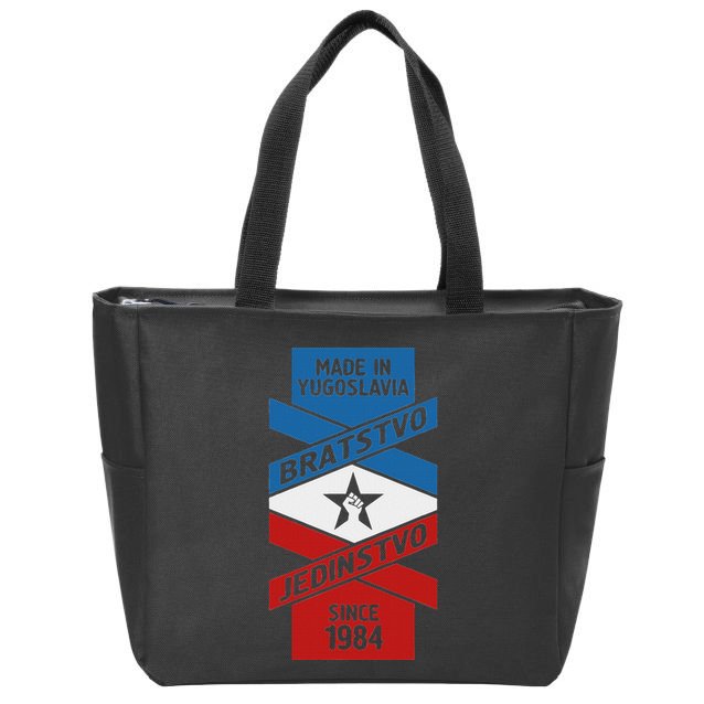 Yugoslavija Flag Balkans Sfry Yugoslavia Zip Tote Bag