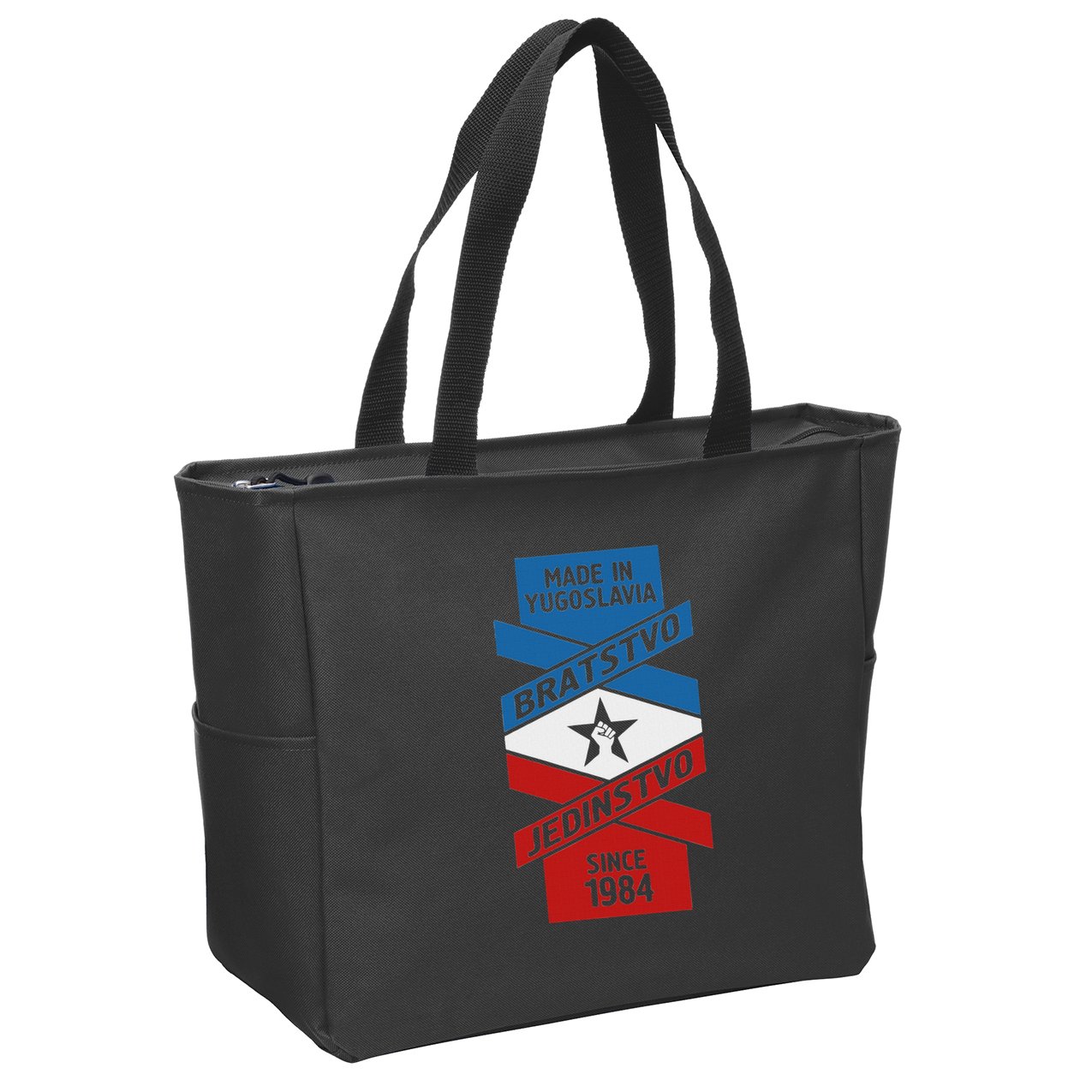Yugoslavija Flag Balkans Sfry Yugoslavia Zip Tote Bag