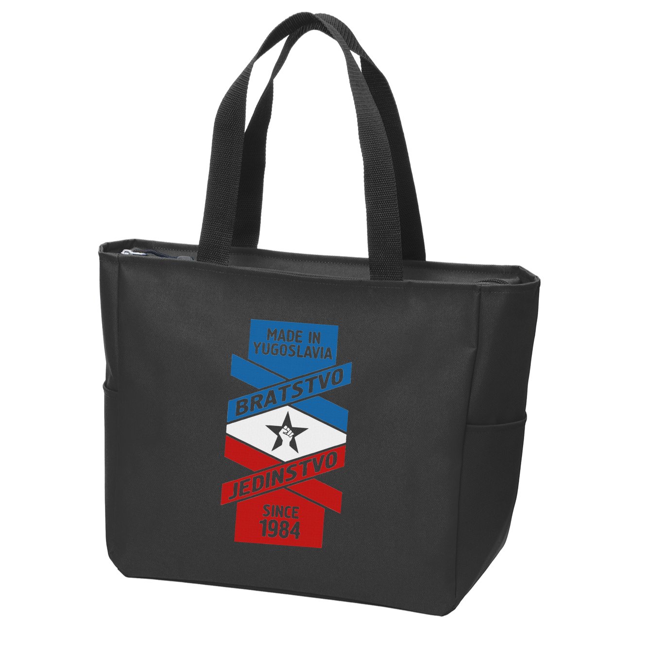 Yugoslavija Flag Balkans Sfry Yugoslavia Zip Tote Bag