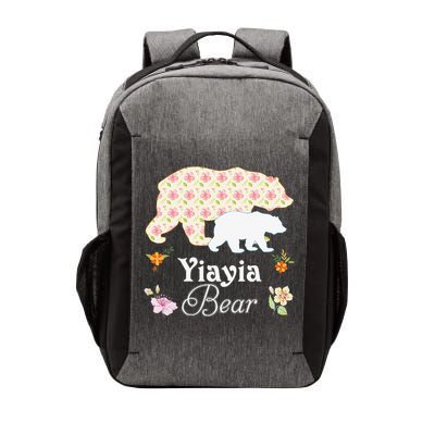 Yiayia Floral Bear Mommy Grandma Mother Father Day Vector Backpack