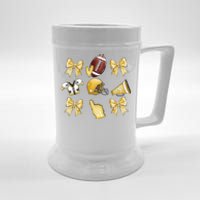 Yellow Football Coquette Yellow Football Game Day Football Beer Stein