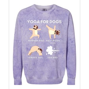 Yoga For Dogs Squirrel Funny Yoga Wear Colorblast Crewneck Sweatshirt