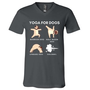 Yoga For Dogs Squirrel Funny Yoga Wear V-Neck T-Shirt