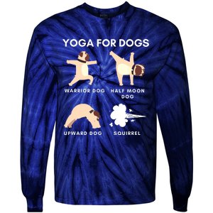 Yoga For Dogs Squirrel Funny Yoga Wear Tie-Dye Long Sleeve Shirt