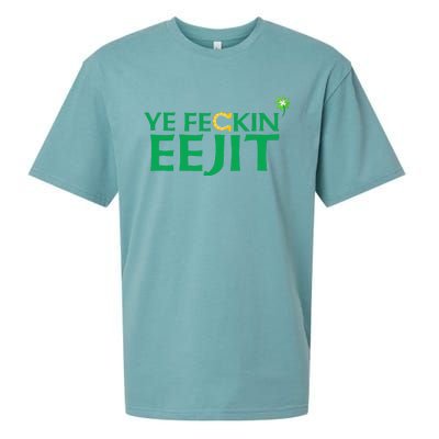 Ye Feckin Eejit St. Patrick's Day Saint Paddy Irish Ireland Sueded Cloud Jersey T-Shirt