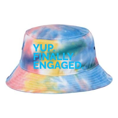 Yup Finally Engaged Tie Dye Newport Bucket Hat