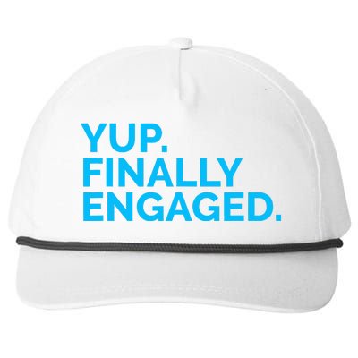 Yup Finally Engaged Snapback Five-Panel Rope Hat