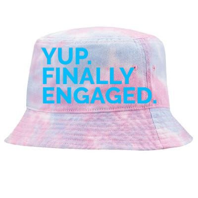 Yup Finally Engaged Tie-Dyed Bucket Hat