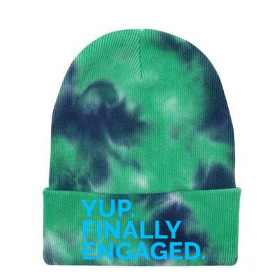 Yup Finally Engaged Tie Dye 12in Knit Beanie