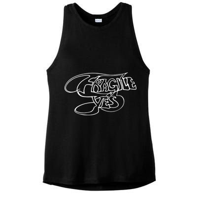 Yes Fragile Graffiti Ladies PosiCharge Tri-Blend Wicking Tank