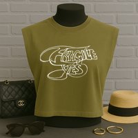 Yes Fragile Graffiti Garment-Dyed Women's Muscle Tee