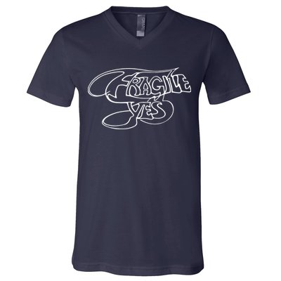 Yes Fragile Graffiti V-Neck T-Shirt