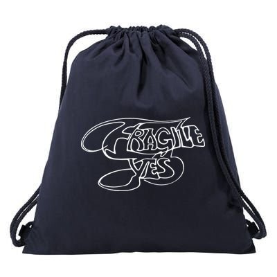 Yes Fragile Graffiti Drawstring Bag