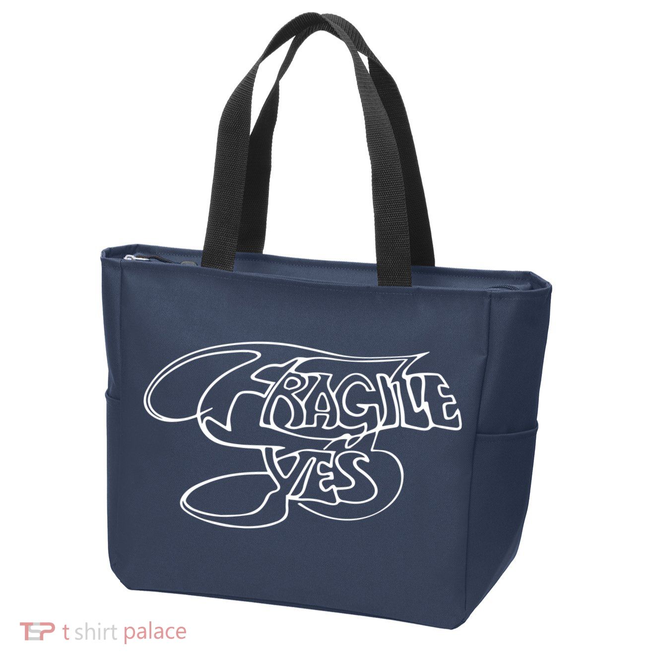 Yes Fragile Graffiti Zip Tote Bag