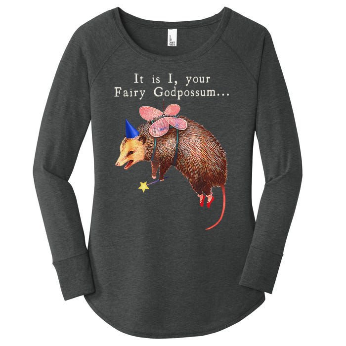 Your Fairy God Possum Funny Opossum Women's Perfect Tri Tunic Long Sleeve Shirt