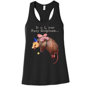 Your Fairy God Possum Funny Opossum Women's Racerback Tank