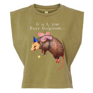 Your Fairy God Possum Funny Opossum Garment-Dyed Women's Muscle Tee