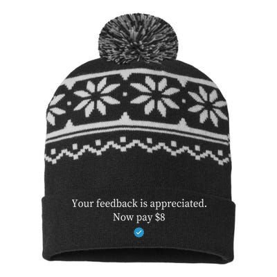 Your Feedback Is Appreciated Now Pay $8 Dollars USA-Made Snowflake Beanie