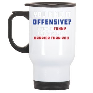 You Find It Offensive? I Find It Funny Redneck Country Stainless Steel Travel Mug