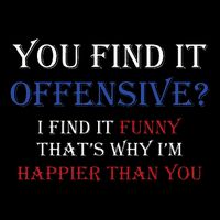 You Find It Offensive I Find It Funny Redneck Country Full-Length Apron With Pockets