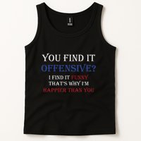 You Find It Offensive I Find It Funny Redneck Country Tank Top
