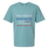 You Find It Offensive I Find It Funny Redneck Country Sueded Cloud Jersey T-Shirt