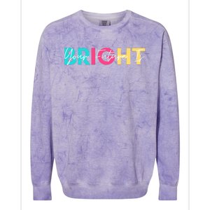 Your Future Is Bright Cute Back To School Colorblast Crewneck Sweatshirt