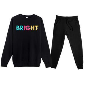 Your Future Is Bright Cute Back To School Premium Crewneck Sweatsuit Set