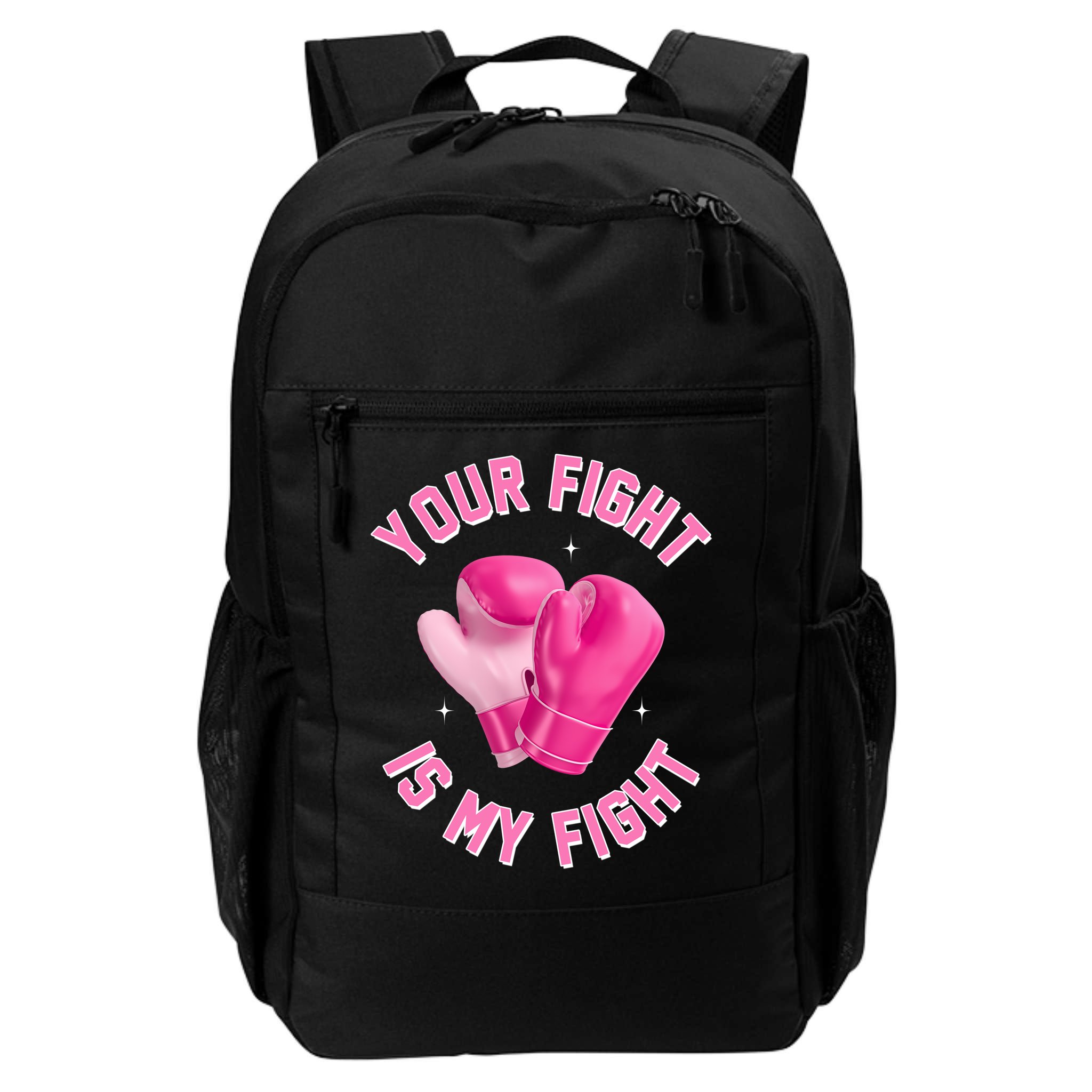 Your Fight Is My Fight Boxing Breast Cancer Awareness Backpack