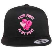 Your Fight Is My Fight Boxing Breast Cancer Awareness Flatbill Hat