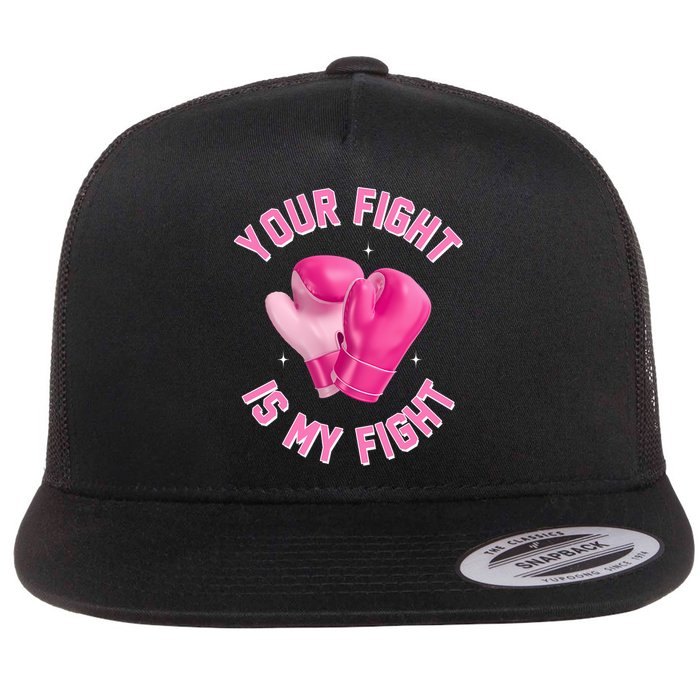 Your Fight Is My Fight Boxing Breast Cancer Awareness Flatbill Hat