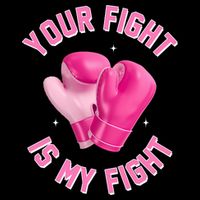 Your Fight Is My Fight Boxing Breast Cancer Awareness Flatbill Hat