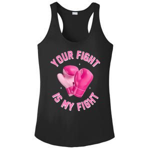 Your Fight Is My Fight Boxing Breast Cancer Awareness Ladies PosiCharge Competitor Racerback Tank