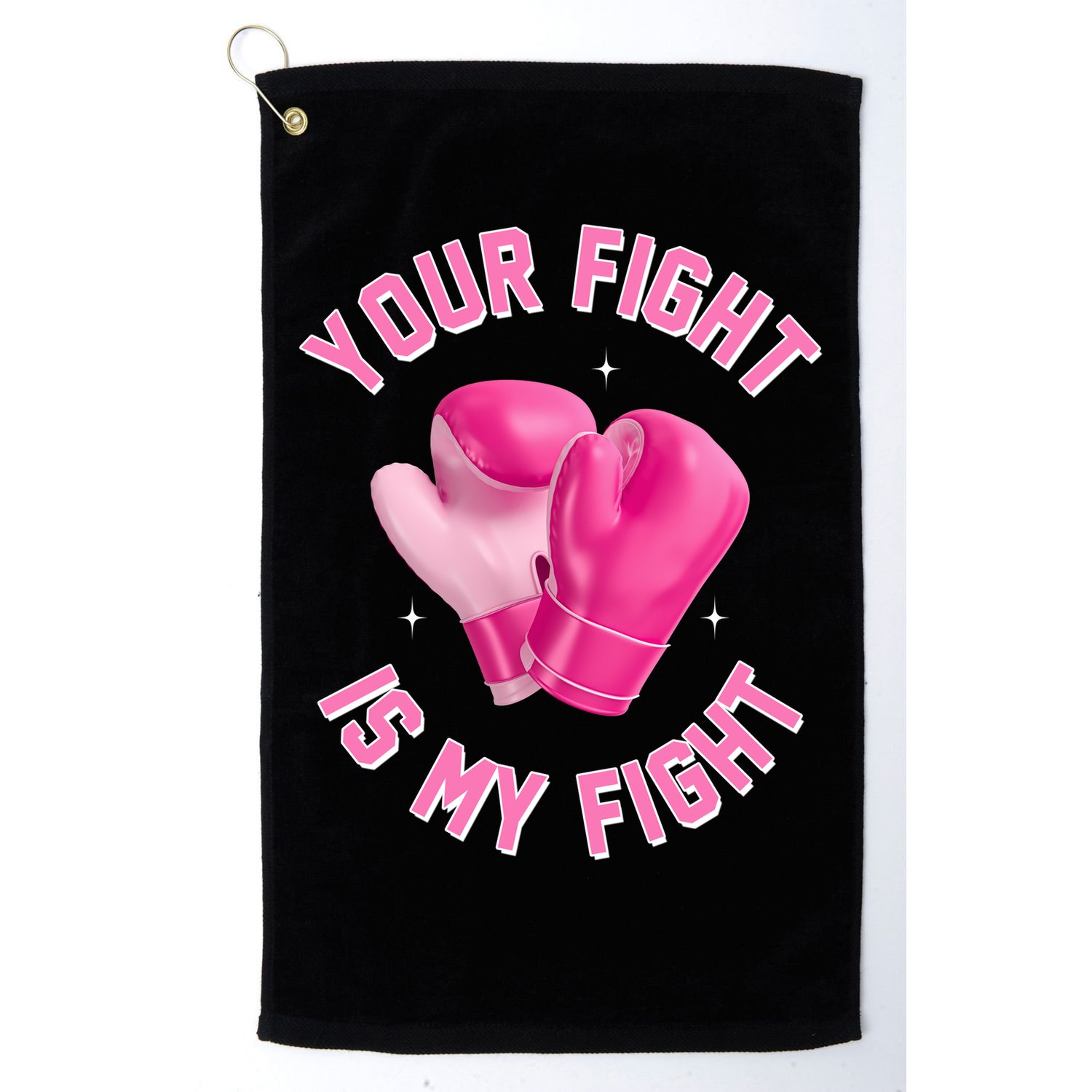 Your Fight Is My Fight Boxing Breast Cancer Awareness Golf Towel