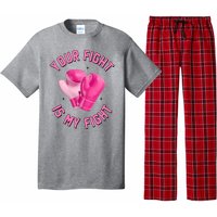 Your Fight Is My Fight Boxing Breast Cancer Awareness Pajama Set