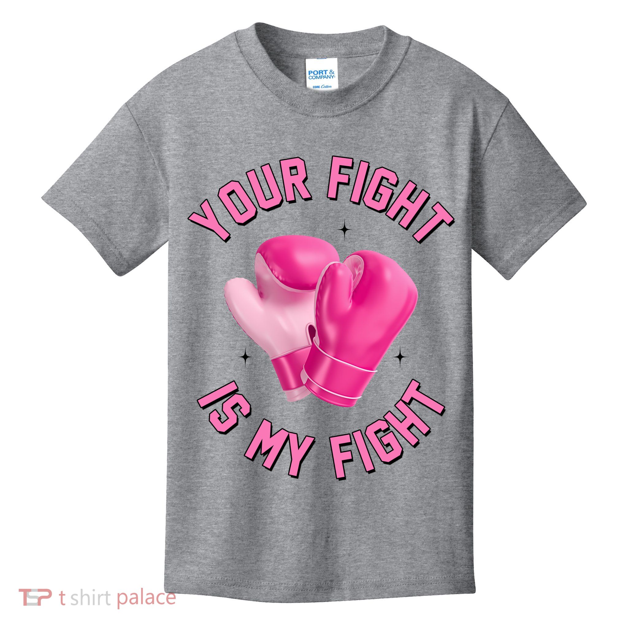 Your Fight Is My Fight Boxing Breast Cancer Awareness Kids T-Shirt