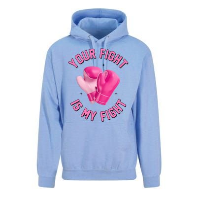 Your Fight Is My Fight Boxing Breast Cancer Awareness Unisex Surf Hoodie