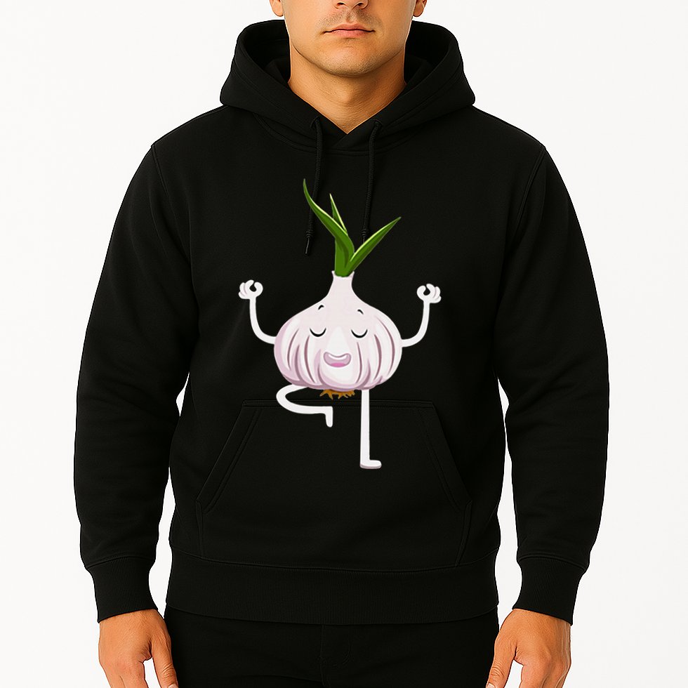 Yoga Fitness Instructor Garlic Lover Vegetable Farmer Hoodie