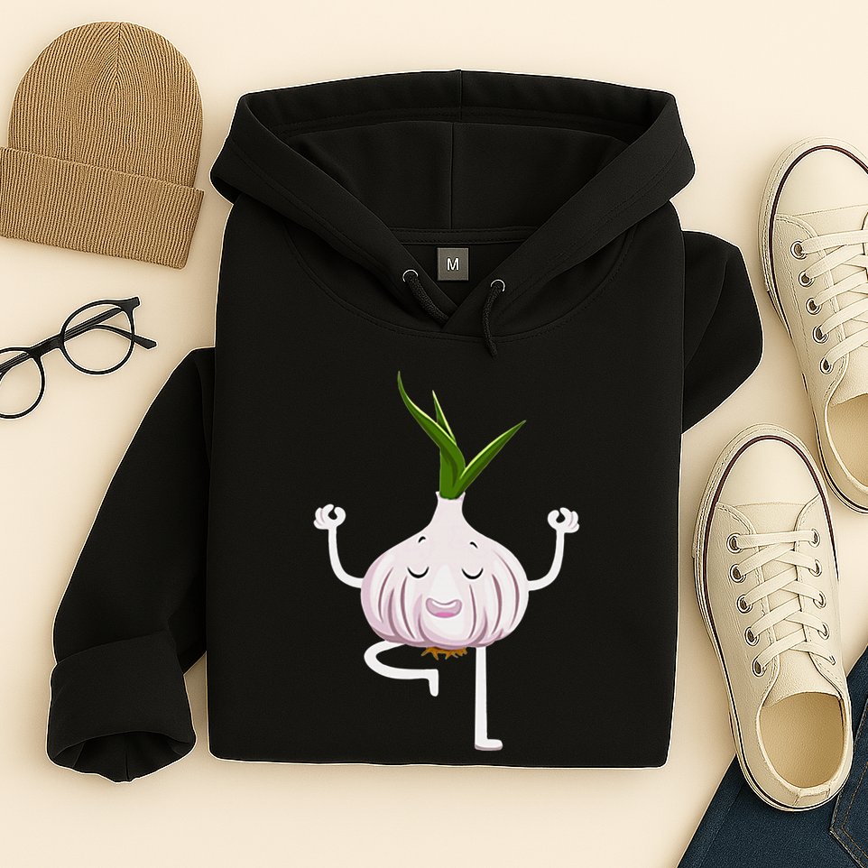 Yoga Fitness Instructor Garlic Lover Vegetable Farmer Hoodie